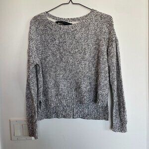 Heathered Cropped Knit Sweater